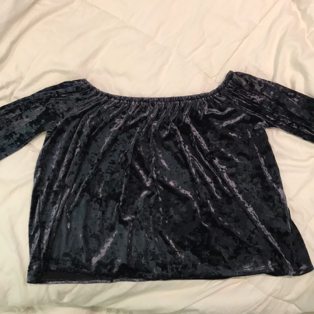 Velvet Off-The-Shoulder Top